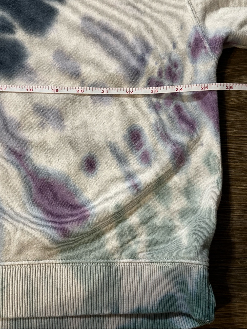 American Eagle Outfitters Tie-Dye Crewneck Sweatshirt - Blue, White & Gray - Picture 3 of 6